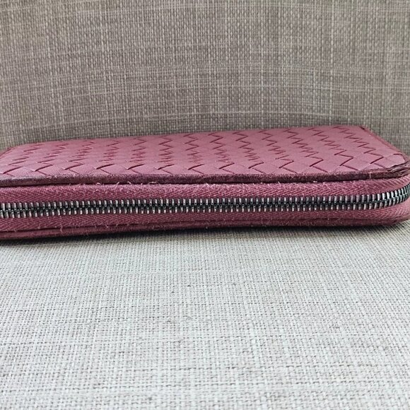 Bottega Veneta Clutch Wallet Cardholder Lambskin Zippy Zip Around Purse Italy - Picture 6 of 12